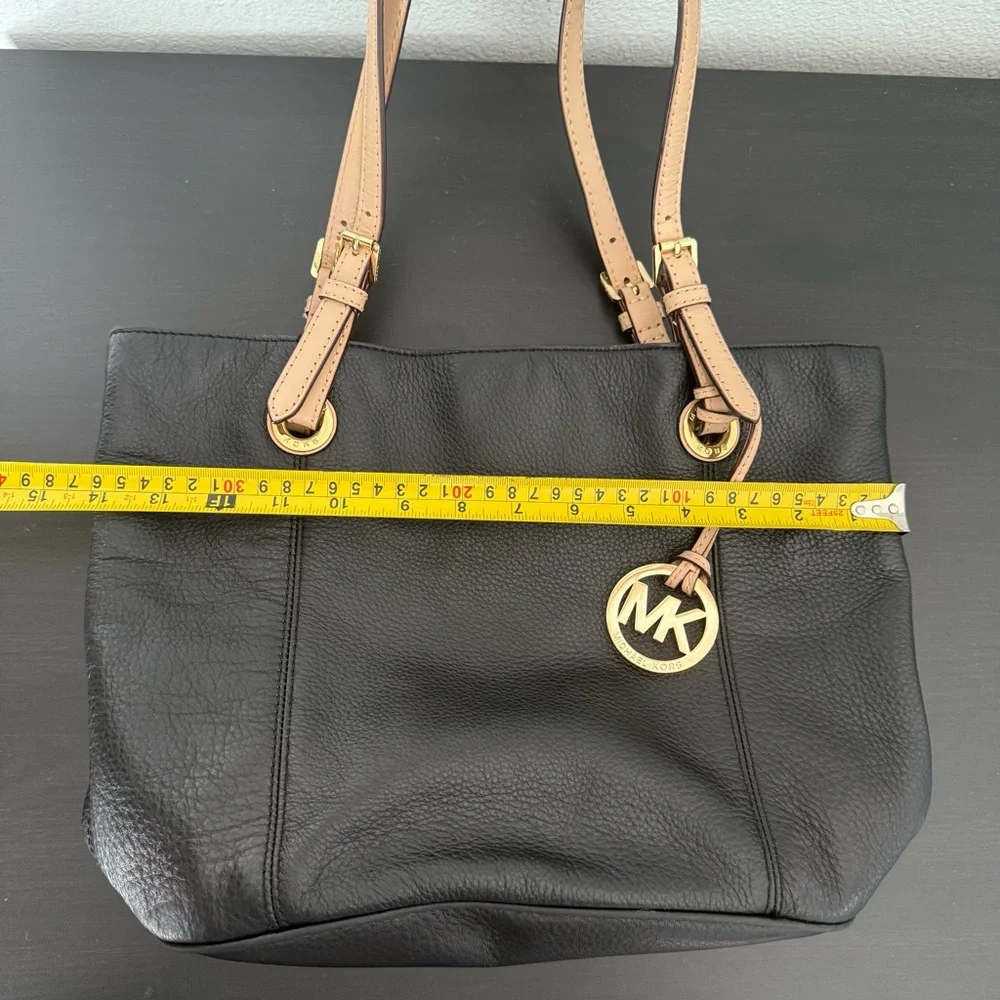 Michael Kors Pebbled Leather Jet Set Tote Shoulder Bag